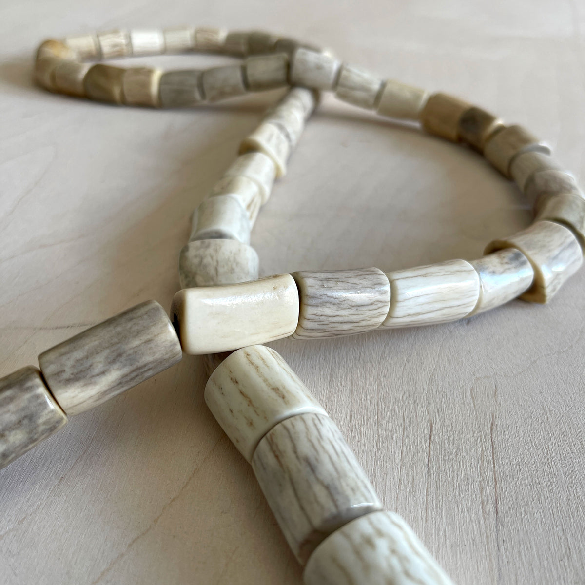 Polished Antler Bead Strand