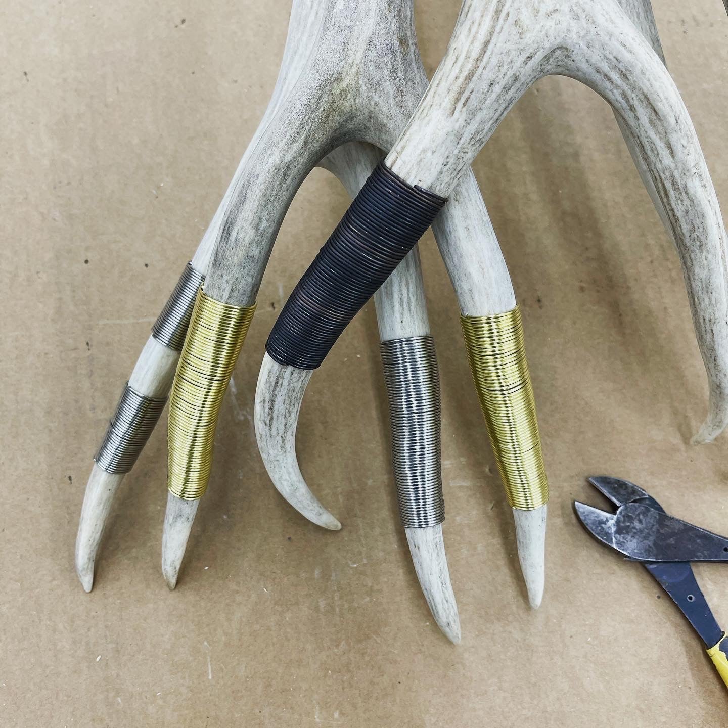 Deer Antler Stand - Wire Wrapped