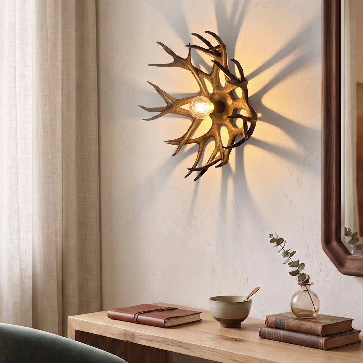 Antler Bowl Sconce
