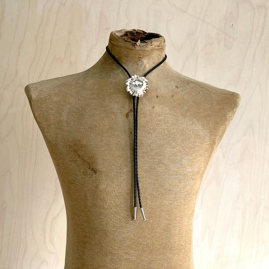 Bolo Tie - Deer Antler Rosette - Buffalo Nickel