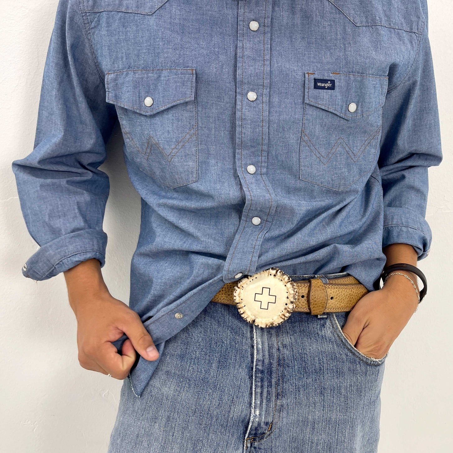 Elk Antler Belt Buckle - Custom Laser Etched