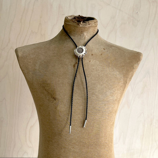 Bolo Tie - Deer Antler Rosette - Indian Head Nickel