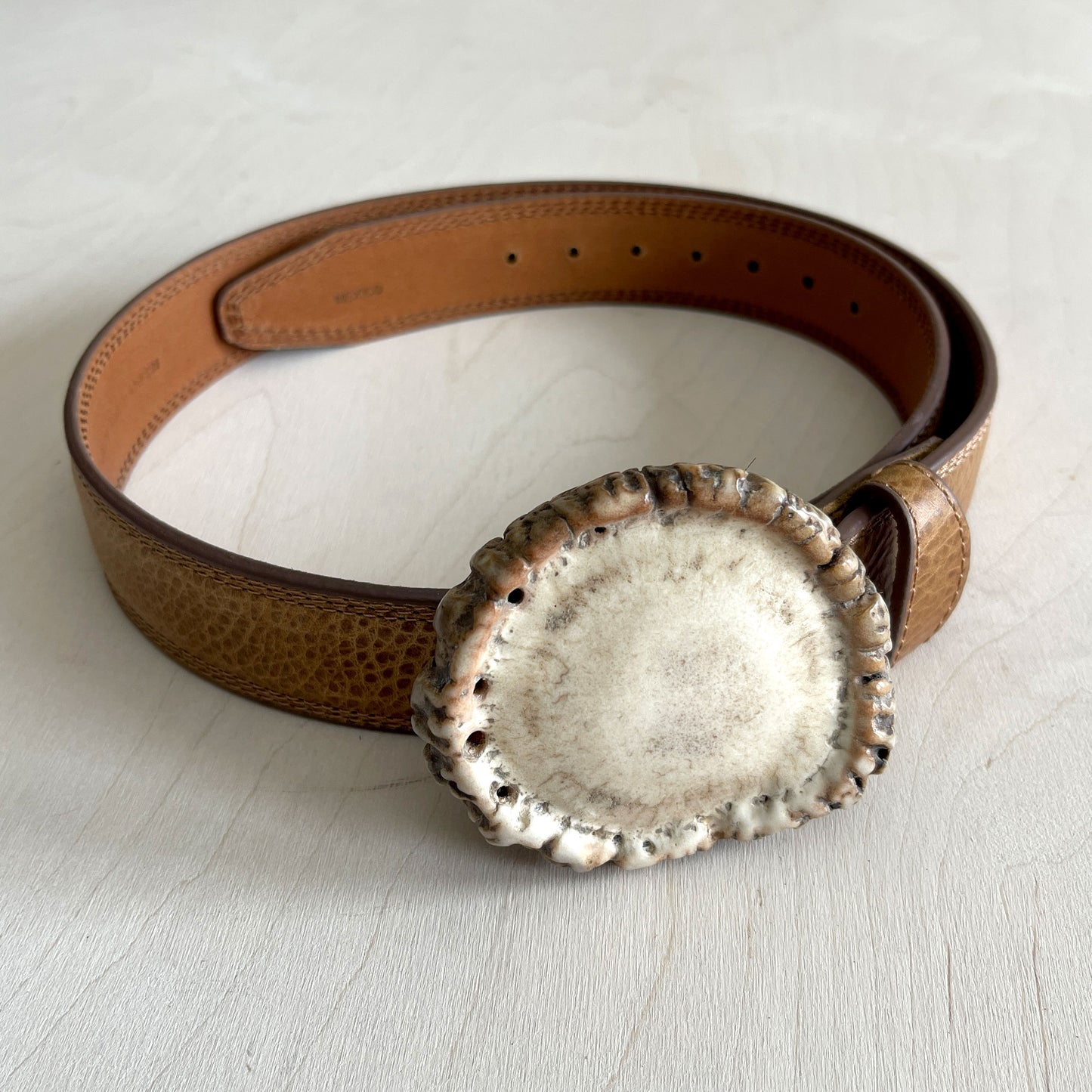 Elk Antler Belt Buckle