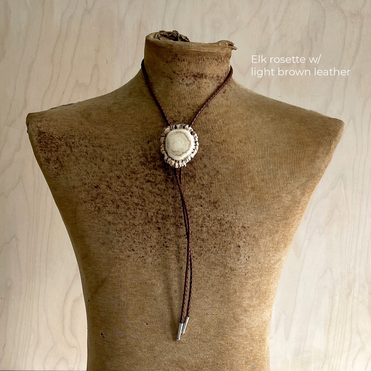 Bolo Tie - Elk Antler Rosette
