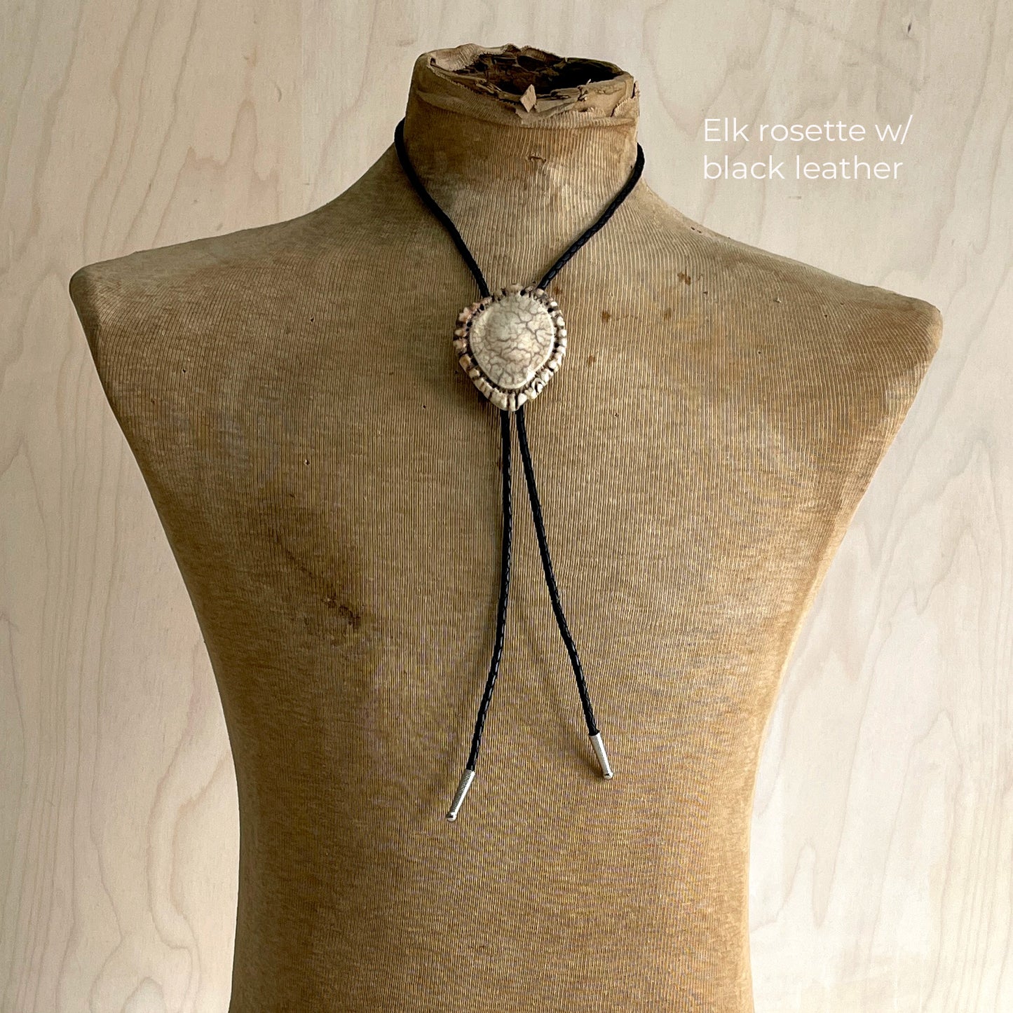 Bolo Tie - Elk Antler Rosette