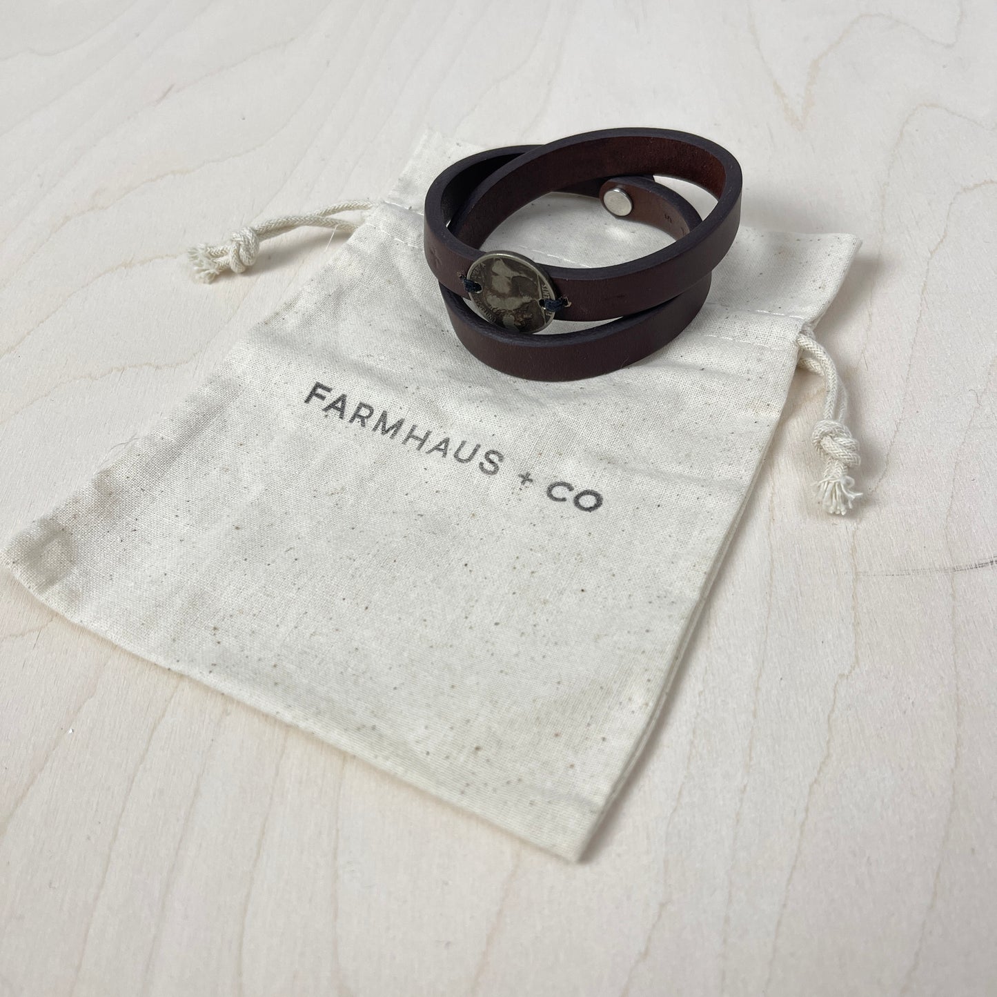 Buffalo Nickel Wristband - Double Wrap