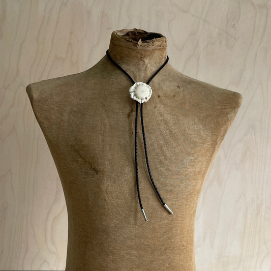 Bolo Tie - Deer Antler Rosette