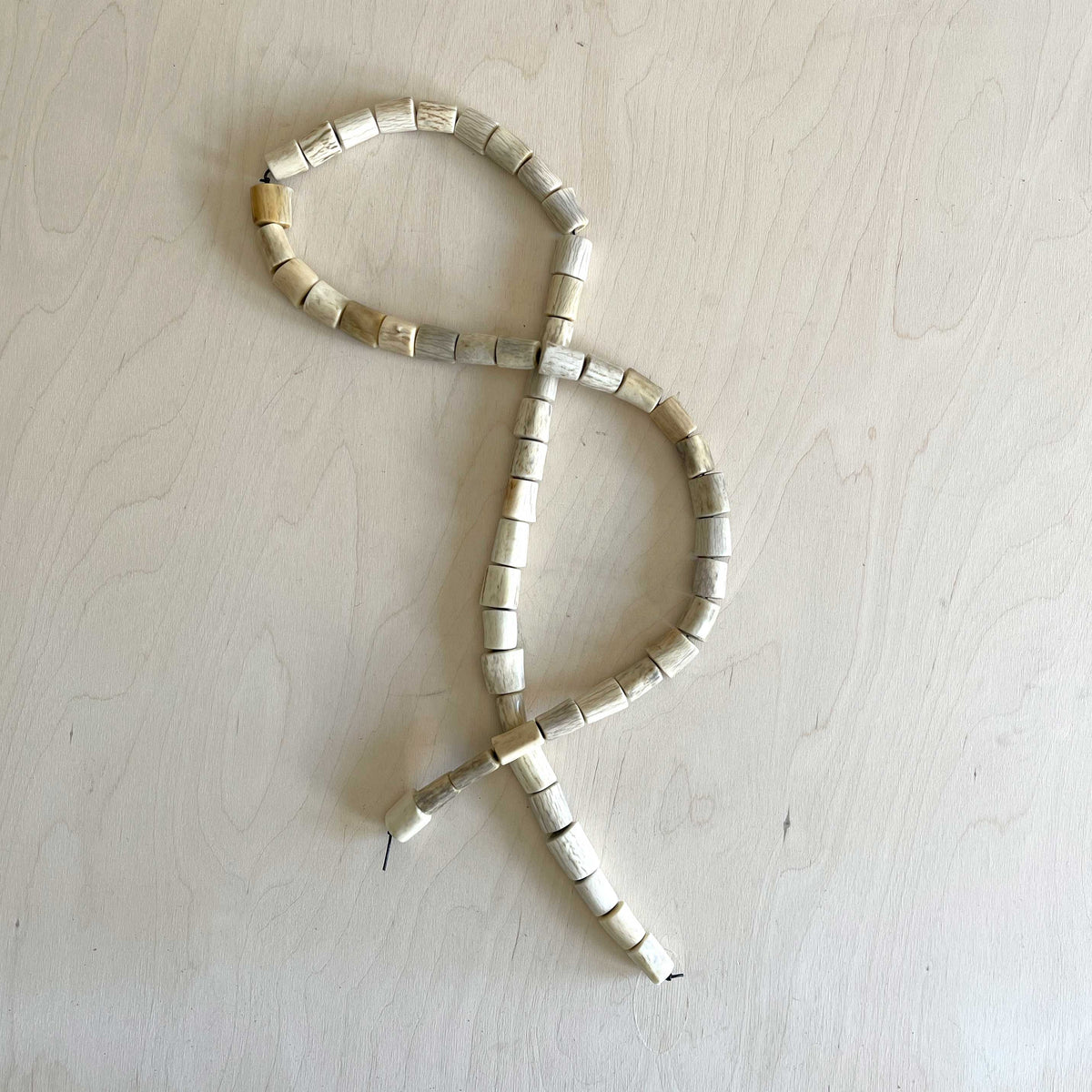 Polished Antler Bead Strand