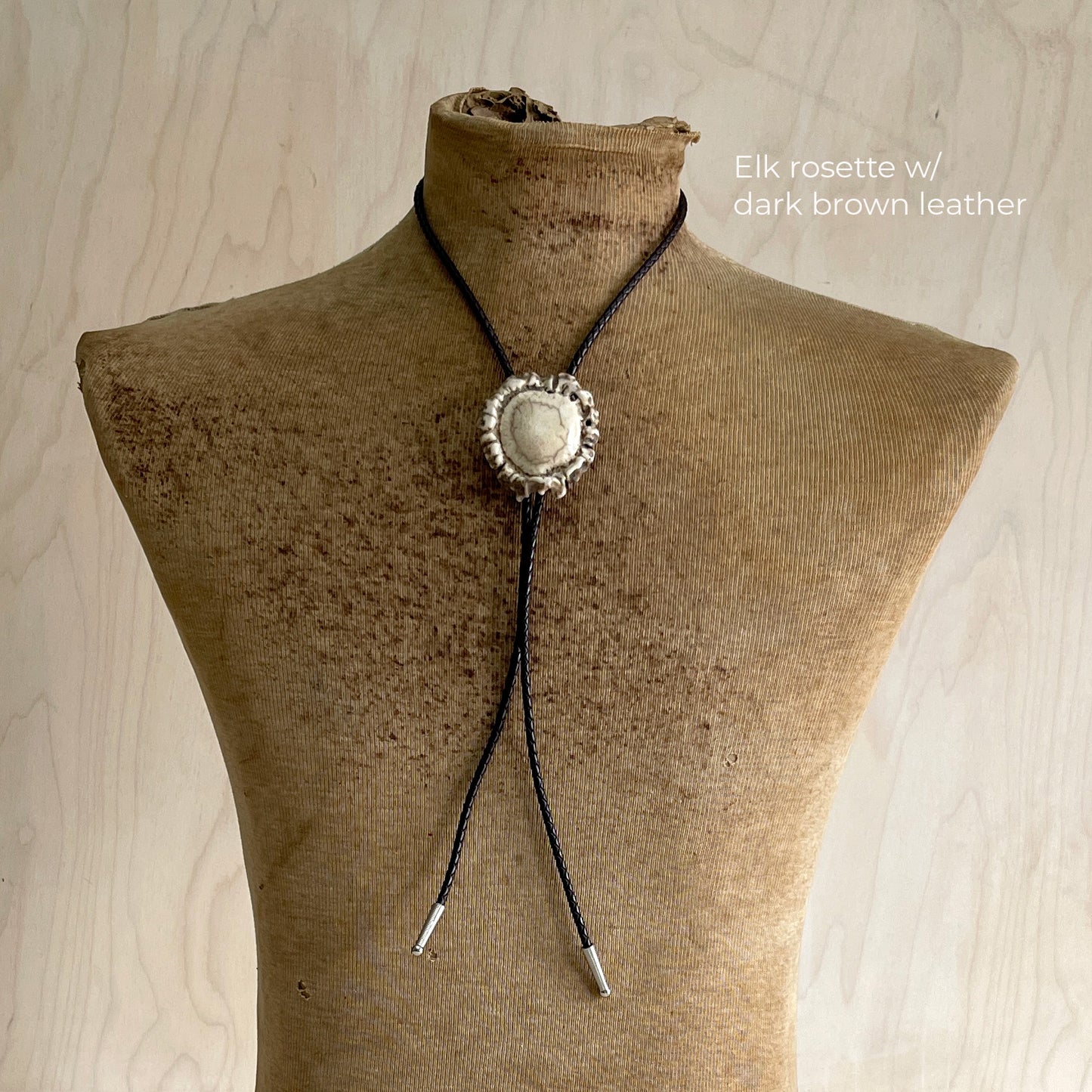 Bolo Tie - Elk Antler Rosette