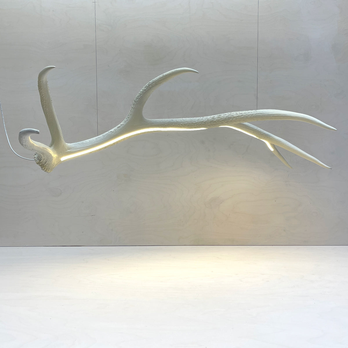 Elk Antler Linear Suspension - White