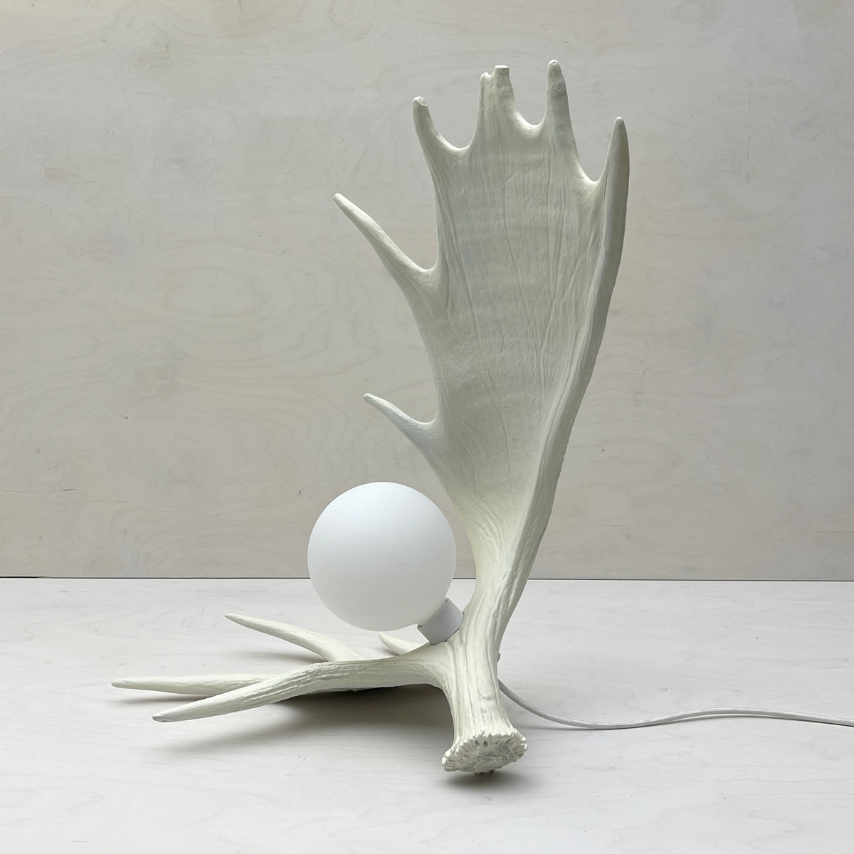 Moose Antler Lamp - White